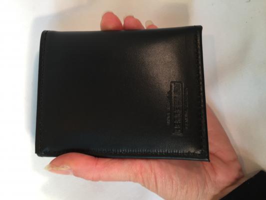 Perfect Fit RFID Blocking Badge Wallet – Fits NYPD Patrol Officer Shield – Black Leather