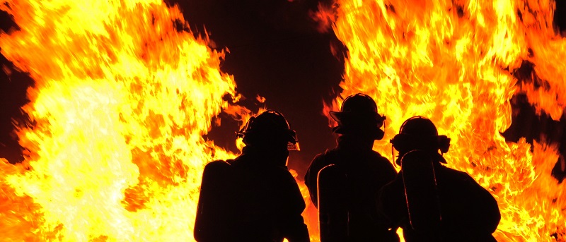 Image of firefighters at work