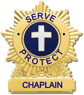 Chaplain Badge in Gold finish with cross center seal