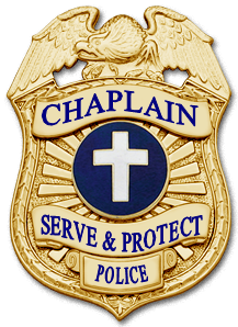 Chaplain Eagle Top Shield badge with cross center emblem