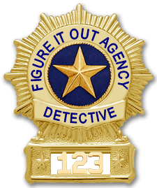 Private Detective Sunburst Badge | Badge And Wallet