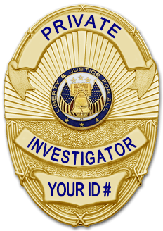 Oval Private Investigator Badge | Badge And Wallet