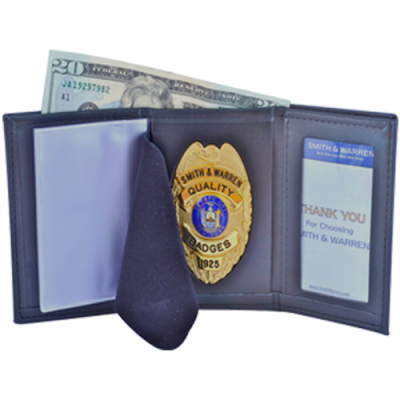 Tri-fold Badge Wallet w/ Single ID & CC Slots