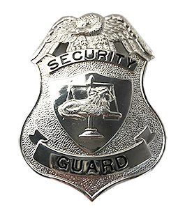 W67 Security Guard Badge in Nickel.