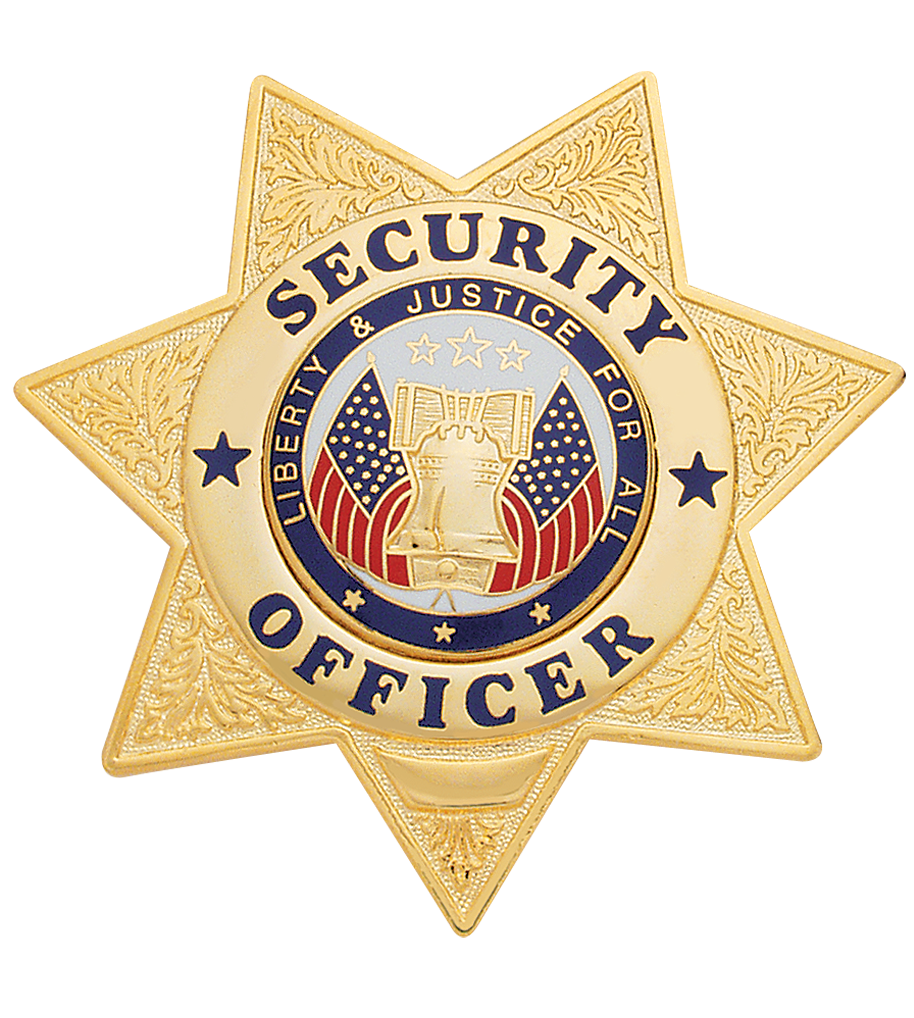 W63 Security Officer Star-Shaped Badge