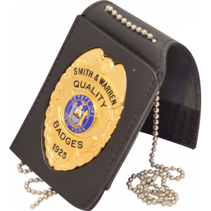 Perfect Fit Recessed Badge Holder w/ Belt Clip & 30 Chain