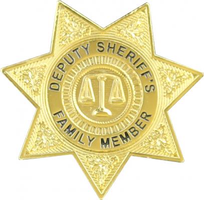 Deputy Sheriff's Family Member Stock Badge