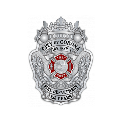 City of Corona 125th Anniversary Badge - Fire Inspector 1