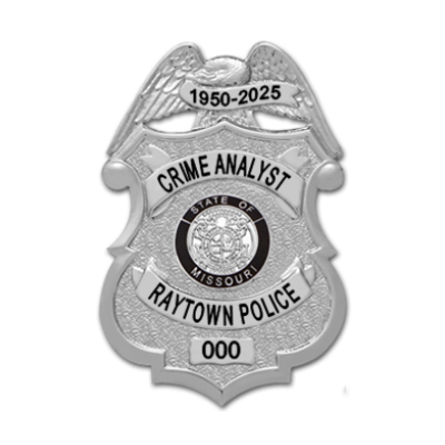 Raytown Crime Analyst Anniversary Badge