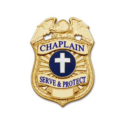 Chaplain Badge in Gold finish with cross center seal