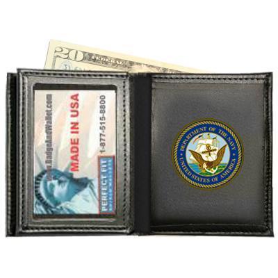 Navy Medallion - Wallet w/ Money Pocket