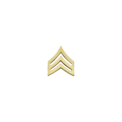 Triple Chevron Collar Insignia shown in gold.