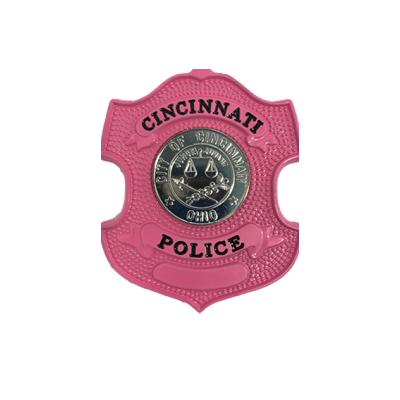Cincinnati Police Department Pink Badge - Officer (with Number)