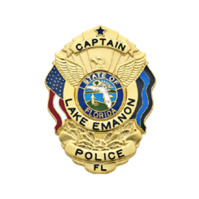 Lake Emanon Police Memorial Badge Model S503_BL