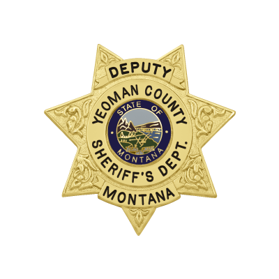 Yeoman County Sheriff's Dept. Custom Badge Model S609REV