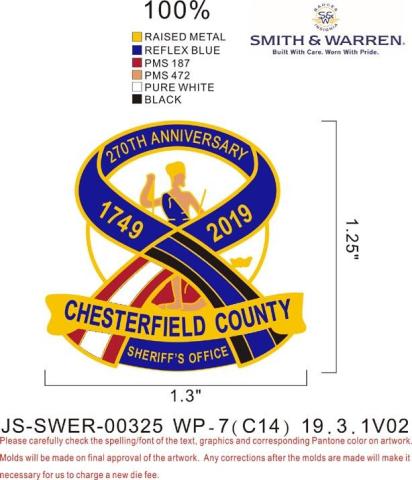 Chesterfield County Sheriff's Office Pin