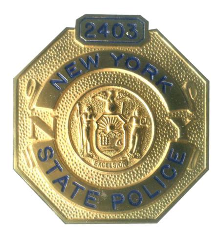 NYS Trooper Badge in Gold
