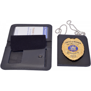 DUTY LEATHER SINGLE ID & BADGE CASE - FOUR-IN-ONE - RECESSED