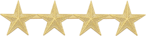 Four Stars Collar Brass, 0.97", Model C517S_4