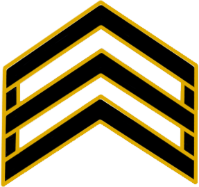 C705E - Enameled Sergeant Chevrons - Black