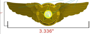 Escambia County UAV Pilot Wing Pin