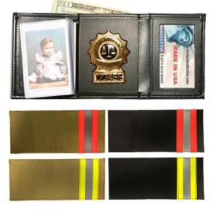 Product Image 1 for custom badge wallet product Tri-fold Bunker Badge Wallet w/ Single ID & CC Slots