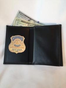 PFPA Double ID & Badge Wallet holds money and credit cards.